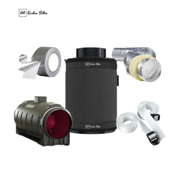 680m3 Dr.Karbon Filtre QUITE Fan Set 150mm