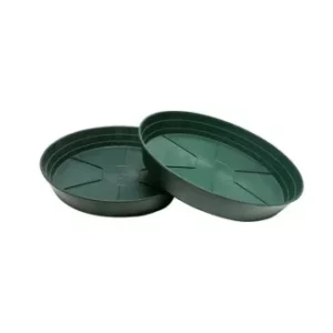 Yeşil Yuvarlak Plastik Saksı Altlığı 40cm